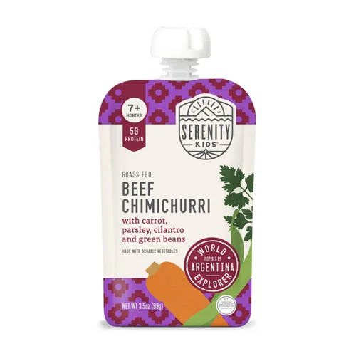 Vista 31 de Serenity Kids Bolsas de comida para bebés de más de 6 meses – Alimento orgánico para bebés lleno de nutrientes con 0.18 oz de proteína – Bolsas