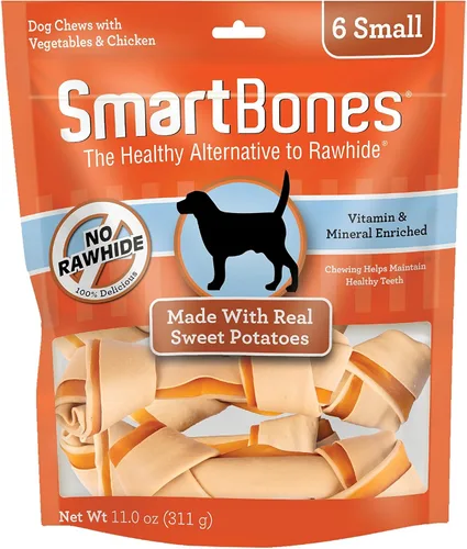 SmartBones - Huesos para perros sin cuero crudo, sabor de camote
