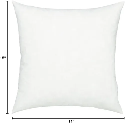 Vista 2 de Fennco Styles Relleno de almohada de fibra de poliéster 100%, blanco (cuadrado 10 x 10 pulgadas)
