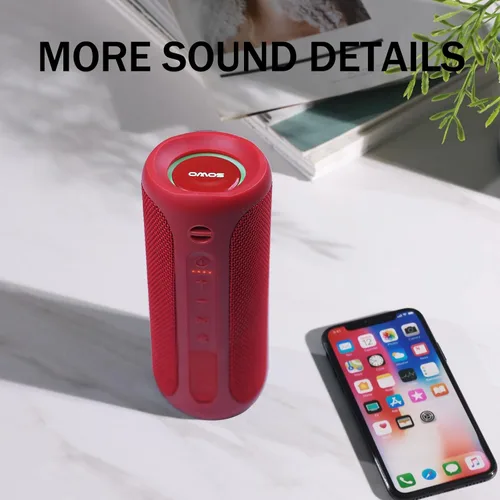 Vista 9 de Altavoz Bluetooth portátil, altavoz impermeable IPX7, altavoz inalámbrico fuerte de 25 W con gran audio y graves potentes, altavoz Bluetooth al aire