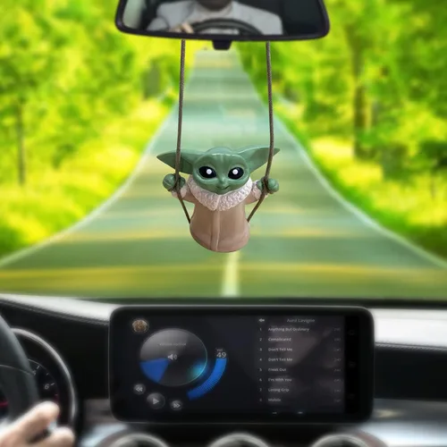 Vista 6 de Decoraciones de coche, bonita decoración de coche, accesorios para colgar espejos de coche, accesorios para espejo retrovisor para mujeres