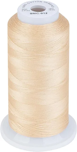 Vista 12 de Simthread 12 Colores Multiusos Hilo de Algodón para Acolchado 50s/3 Hilo para Piezas, Costura, etc. - 503 Metros Cada 12C01