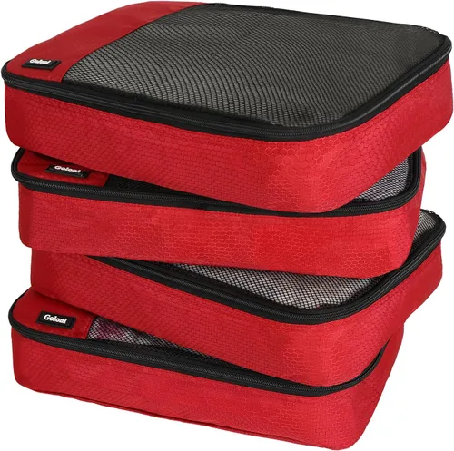 Cubos de embalaje para artículos esenciales de viaje, juego de 4 cubos de embalaje para maletas, bolsa organizadora de equipaje de malla ligera,