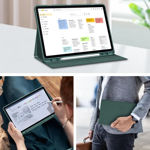 Vista 7 de Fintie Funda para Samsung Galaxy Tab S10 FE/ S9 FE 5G 10.9 pulgadas/Tab S9 11 pulgadas con soporte para S Pen Holder, multiángulo de visión Verde