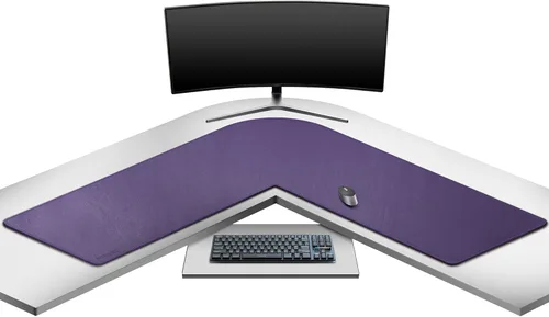 Vista 16 de Mydours Almohadilla de Escritorio en Forma de L, 54" L x 54" L x 16" A Mega Cuero PU Esquinera para Teclado de Computadora Alfombrilla de Escritorio