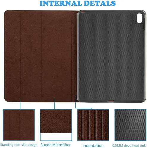 Vista 5 de Gexmil Funda de cuero para iPad (A16) de 11ª generación de 11 pulgadas 2025, iPad de 10ª generación de 10.9 pulgadas 2022, cubierta protectora