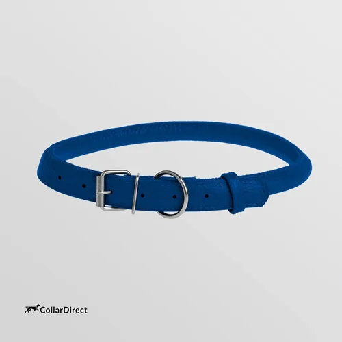 Vista 6 de CollarDirect Collar de Cuero Enrollado para Perros, Collar Redondo Acolchado Suave para Cachorros, Collar de Cuero Genuino Hecho a Mano para Perros