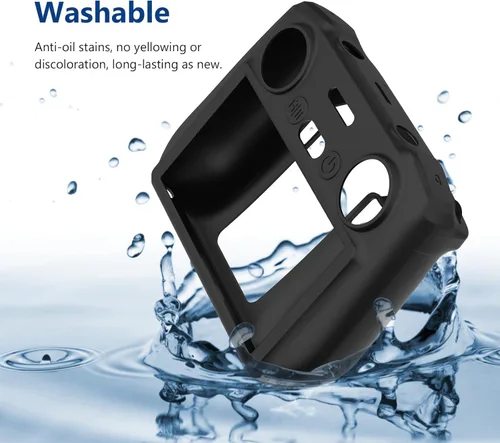 Vista 3 de Writiany Funda protectora de silicona RC 2, RC 2 Mini 4 Pro Controller Funda protectora para DJI Mini 4 Pro/DJI Air 3 Accesorios (negro)