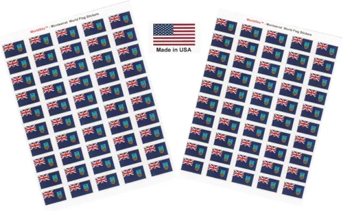 Vista 14 de 100 calcomanías de la bandera de Afganistán, dos hojas de 50, 1.5" x 1" hechas en Estados Unidos, calcomanías autoadhesivas para álbum de recortes