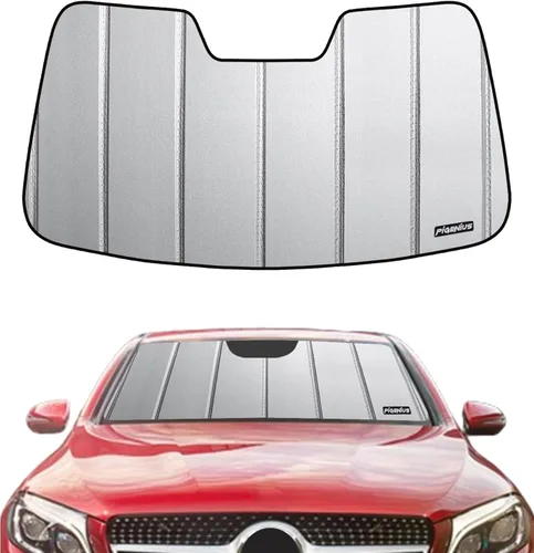 Vista 24 de Pigenius Parasol de parabrisas para Mercedes-Benz GLE/GLS SUV 2020-2025, parasol personalizado para ventana delantera, cuero