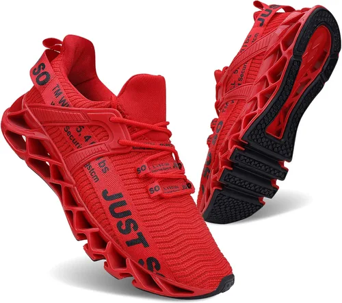 Vista 2 de UMYOGO Tenis deportivos antideslizantes para mujer tipo hoja para caminar 1 blanco