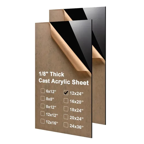 Vista 38 de KINLINK Hojas de plexiglás 12x12 de 1/8 pulgada de espesor - Lámina de acrílico negro fundido de 3mm, lámina de plástico policarbonato