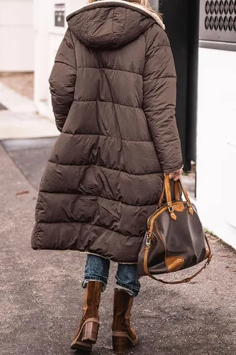 Vista 37 de PRETTYGARDEN Ropa de moda de invierno 2025 para mujer, abrigos largos de forro polar de lana de oveja de gran