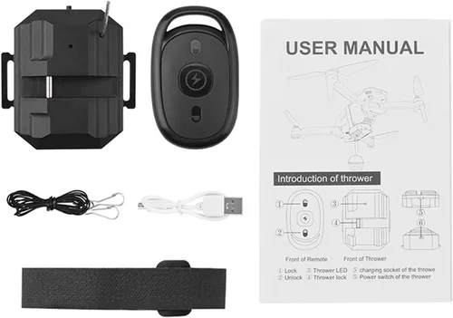 Vista 7 de Sistema Airdrop compatible con DJI Mini 4 Pro/Mini 3/Mini 3 Pro/Mini 2/Mini SE Drone Payload Dropper Release Dropper System Delivery Transport