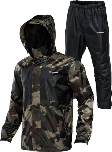Vista 16 de Rodeel Traje impermeable para pesca para hombres (conjunto de chaqueta y pantalón de lluvia)