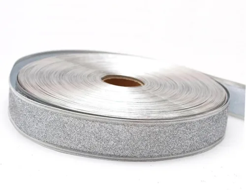 Vista 8 de TEHAUX 12pcs Chic Christmas Ribbons Each Silver Glitter for Crafts Wrapping and Holiday Decorations