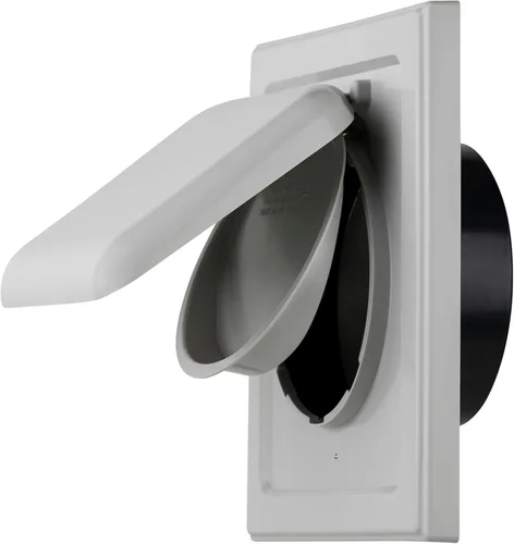 Vista 22 de NO-PEST VENT – Cubierta de ventilación exterior para secadora o extractor de baño, doble puerta, 4 pulgadas, tubo de 12 pulgadas, fabricada en EE.