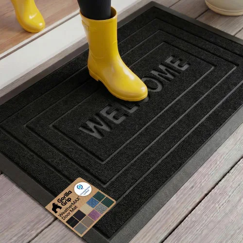 Vista 83 de Gorilla Grip - Tapete WeatherMax todo terreno 100% impermeable, caucho natural, resistente a manchas y decoloración, interior y exterior, fácil