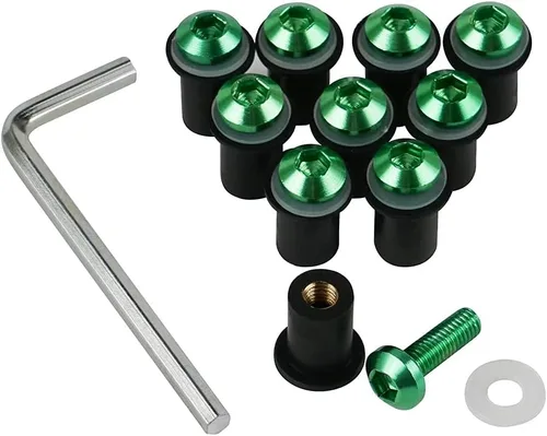 Vista 8 de Kit de tornillos, tuercas, arandelas, clips para parabrisas Honda CBR1000RR 2004 2007 05 06 07 CBR 1000 RR, pernos de parabrisas, tornillos, Negro