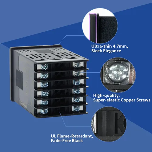 Vista 6 de Controlador de Temperatura PID, Coiliiot Voltaje AC100-240V, Pantalla LCD, Salida Dual de Relé y SSR, Salida Dual de Alarma, Termostato PID