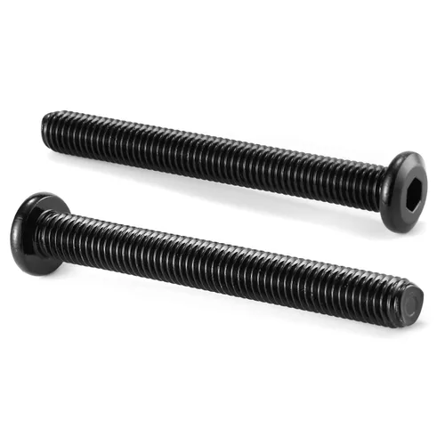 Vista 21 de M5 x 6mm 10Pcs Tornillos de cabeza plana con casquillo hexagonal, 304 Acero inoxidable 18-8, rosca completa, óxido negro de SG TZH