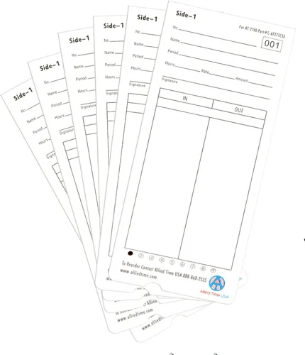 Allied Time USA Tarjetas de tiempo originales AT-2700, 4 paquetes de 50ea