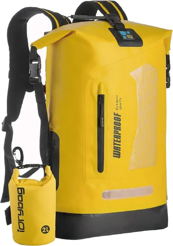 Vista 13 de IDRYBAG Mochila impermeable para hombres 5.28/7.93/10.57 galones, bolsa seca flotante para kayak, mochila seca para senderismo