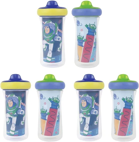 The First Years Disney/Pixar Toy Story - Vasos para beber con aislamiento, 9 onzas (paquete de 6)