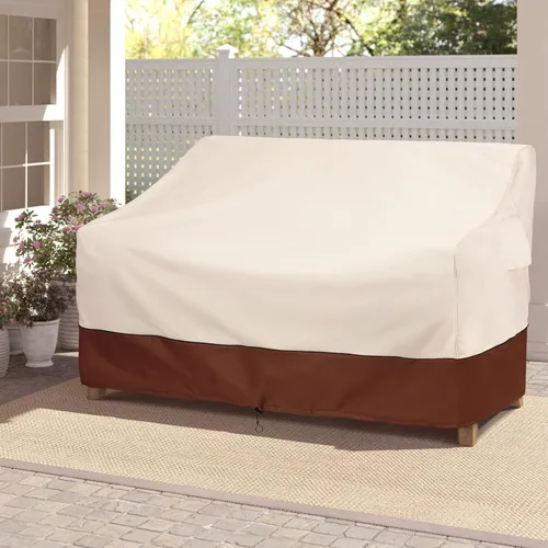 Vista 9 de COSFLY Fundas impermeables para muebles de patio, fundas de sofá biplaza para exteriores, resistentes que se adaptan a hasta 58 pulgadas de ancho x