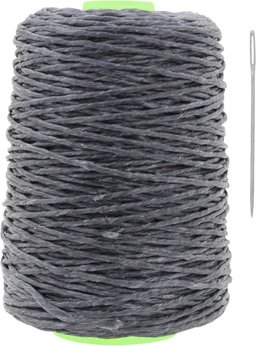 Vista 22 de Mandala Crafts Cordel de batido encerado blanco de 0.039 pulgadas con aguja, 164 yardas para cuerda de teñido anudado, amarre, atado, cordón