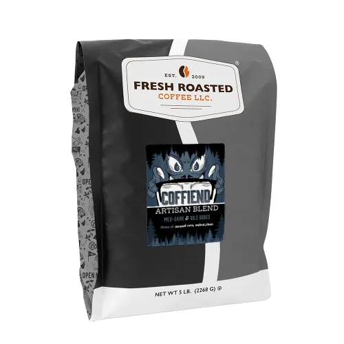 Vista 58 de Fresh Roasted Coffee, Caballero Negro Orgánico USDA Orgánico, Kosher Tostado oscuro 2 lb (32 oz) Molido