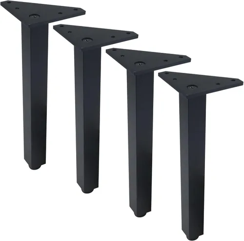 Vista 12 de Geesatis Patas de mesa ajustables resistentes de 2.4 pulgadas, juego de 4, capacidad de 1000 libras, patas de muebles de aleación de aluminio