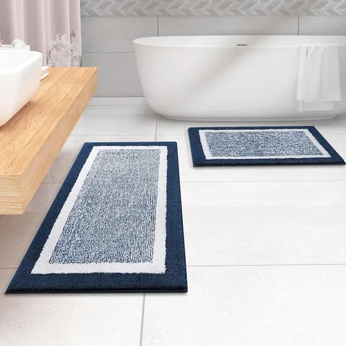 Vista 96 de OLANLY Alfombras de baño 30x20, tapete de baño de microfibra extra suave y absorbente, antideslizante, lavable a máquina, secado rápido, alfombra