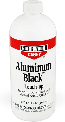 Birchwood Casey Fast-Drying Fast-Acting Aluminum Black Metal Finish for Restoring Scratched and Marred Areas, Gun Cleaning, 3 Ounce Bulk Each
