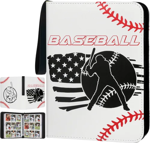 Vista 7 de GERMUN Carpeta de tarjetas coleccionables con 9 bolsillos, carpeta de tarjetas con cubierta de poliuretano para 540 tarjetas, carpeta de colección