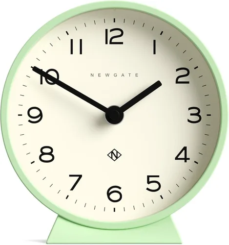 Vista 9 de NEWGATE® M Mantel Echo - Reloj de escritorio Diseño redondo moderno Gris elegante Números fáciles de leer Estilo contemporáneo
