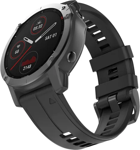 Vista 12 de OVERSTEP Correa de reloj compatible con Garmin Fenix 5 Watch Band de 0.866 pulgadas (0.866 in), bandas de silicona suave para reloj inteligente