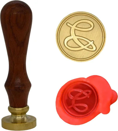 Vista 5 de Wax Seal Stamp Letter A-Z, Alphabet Initial Sealing Stamp for Christmas & Thanksgiving Cards, Wedding Invitation W-S-2 (Letter A)