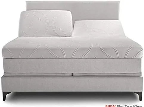 Vista 3 de Juego de sábanas de 4 piezas de 100 % algodón dividido en la parte superior california king (sábanas ajustables tamaño California King) 300 hilos