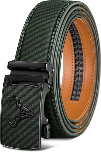 Vista 23 de BULLIANT Cinturón para hombre, cinturón de marca con trinquete de cuero genuino para regalo, talla personalizada