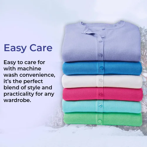 Vista 5 de Caroline Cardigan and Shell Twinset Conjunto de cárdigan y blusa para mujer con botones Tejido suave Manga larga