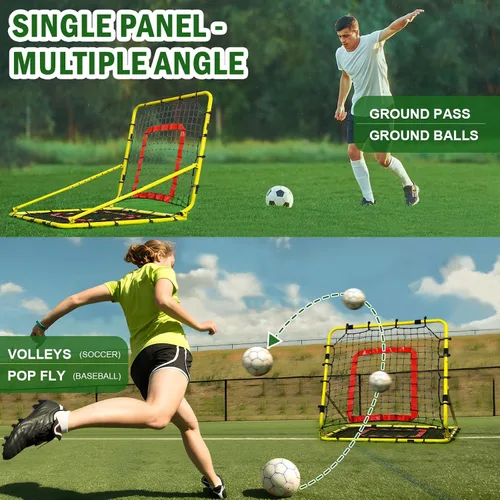 Vista 13 de BaseGoal Baseball Rebounder Net with Pitching Target,Easy Adjustable Angles Multi-Sport Training Rebound Screen, multi-angle pitch back; Strike