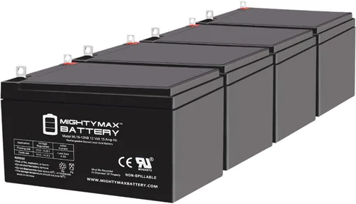 Mighty Max Battery ML15-12NB - Batería de repuesto de 12 V 15 AH compatible con Peg Perego DJW12-12DMU12-12 - 4 unidades