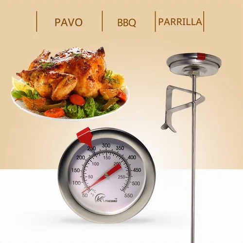 Vista 4 de KT THERMO - Termómetro de freír profundo con lectura instantánea, termómetro de dial, termómetro de carne para cocinar con pincho de acero
