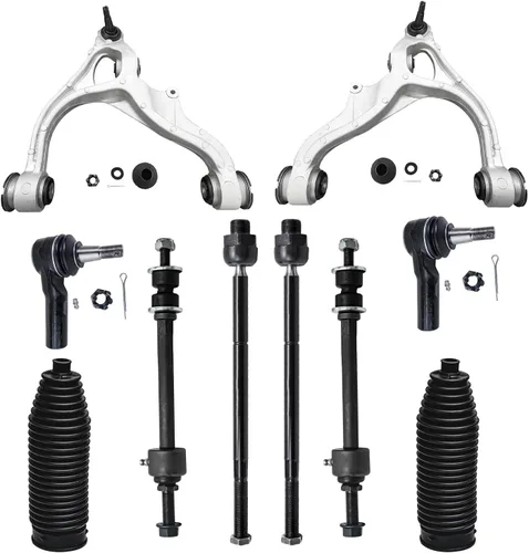 Vista 121 de Detroit Axle - Kit de suspensión delantera de 10 piezas para Chevrolet Trailblazer GMC Envoy 2002-2009 2003 2004 2005 2006 2007 2008 Brazos
