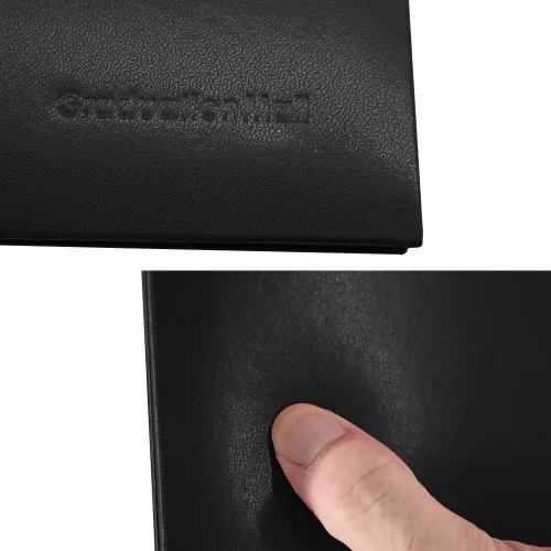 Vista 6 de GraduationMall Cubierta impresa para diploma para certificado 8.5 x 11 pulgadas, color negro, paquete de 1