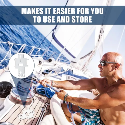 Vista 6 de Ripeng 2 piezas de tapa de gas para barco, llave de placa de llenado de acero inoxidable, herramienta flotante para abrebotellas para yate, tanque