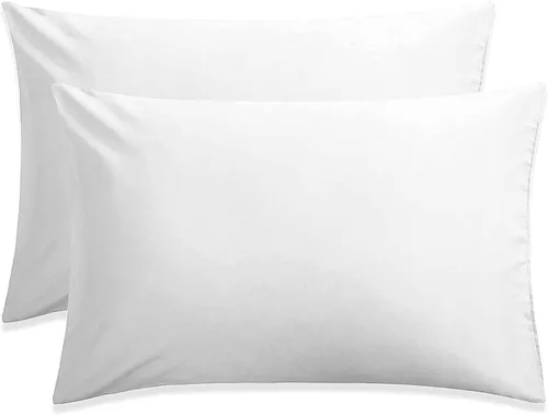 Vista 16 de Funda de almohada de viaje de 12 x 18 pulgadas, paquete de 2 piezas, 100% algodón egipcio, cierre de cremallera, 500 hilos, funda de almohada
