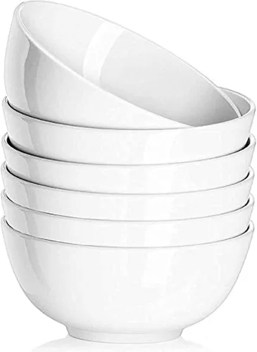 Vista 8 de DELLING Juego de 6 cuencos de salsa de soja de 4 onzas, cuencos de porcelana blanca, pequeños cuencos de cerámica para condimentos, ketchup