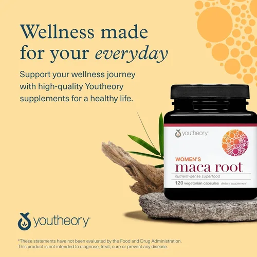 Vista 7 de Youtheory Raíz de maca para mujer, cápsulas vegetarianas, 120 unidades (el embalaje puede variar)